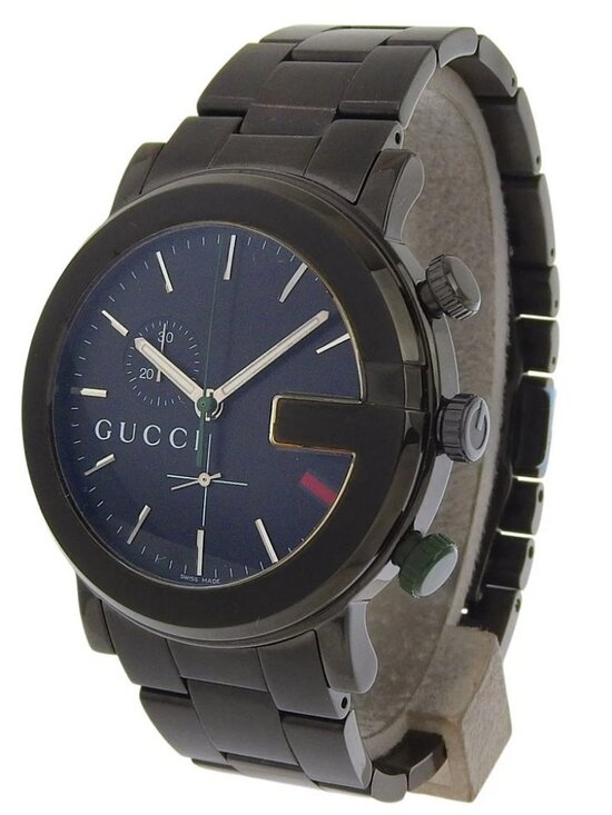 GUCCI G Chrono Watches 101M black blackDial Stainless Steel Quartz Chronog... main image 9